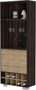 Wine Rack 10-Bottle 3-Shelf Corner Cabinet, Pantry Storage Cabinet Locker for Living Room,for Kitchen Home