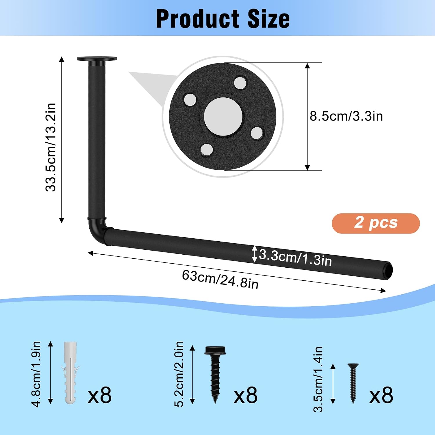 Sunexinlo Surfboard Wall Mount or Ceiling Rack, Heavy-Duty Garage Ceiling Storage Racks with Sponge Pads for Ladder, Surfboard, Snowboard, Paddle Boards, Holds 100 lbs, Black