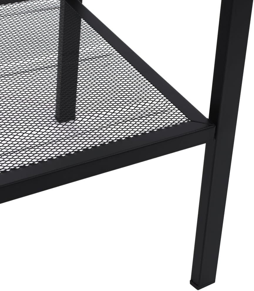 4 Tier Metal Ladder Shelf, Industrial Bookcase Ladder-Shaped Plant Flower Stand Rack, 24.4"x14"x58.3", Black,-621