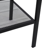 4 Tier Metal Ladder Shelf, Industrial Bookcase Ladder-Shaped Plant Flower Stand Rack, 24.4"x14"x58.3", Black,-621