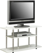 Convenience Concepts Designs2Go 3-Tier Wide TV Stand, White