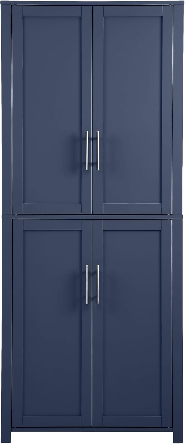 Crosley Furniture Savannah Tall Pantry Storage Cabinet with Shelves, Kitchen,...