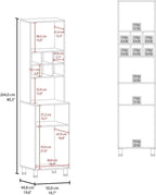 Kitchen Pantry, 2 Doors, 4 Legs, 8 Shelves ﻿,for Kitchen