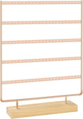 Earring Holder Organizer, Ear Jewelry Tree Organizer for Women, Earring Hanger with 5 Tiers & 120 holes (Rose Gold)