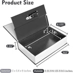 Book Safe Box with Combination Lock, Diversion Safe Vintage Faux Book Hidden Safe for Decoration, Secret Book Safe Storage Box for Home Office Café Bookshelf Decor (9.5"×6"×2.2"）