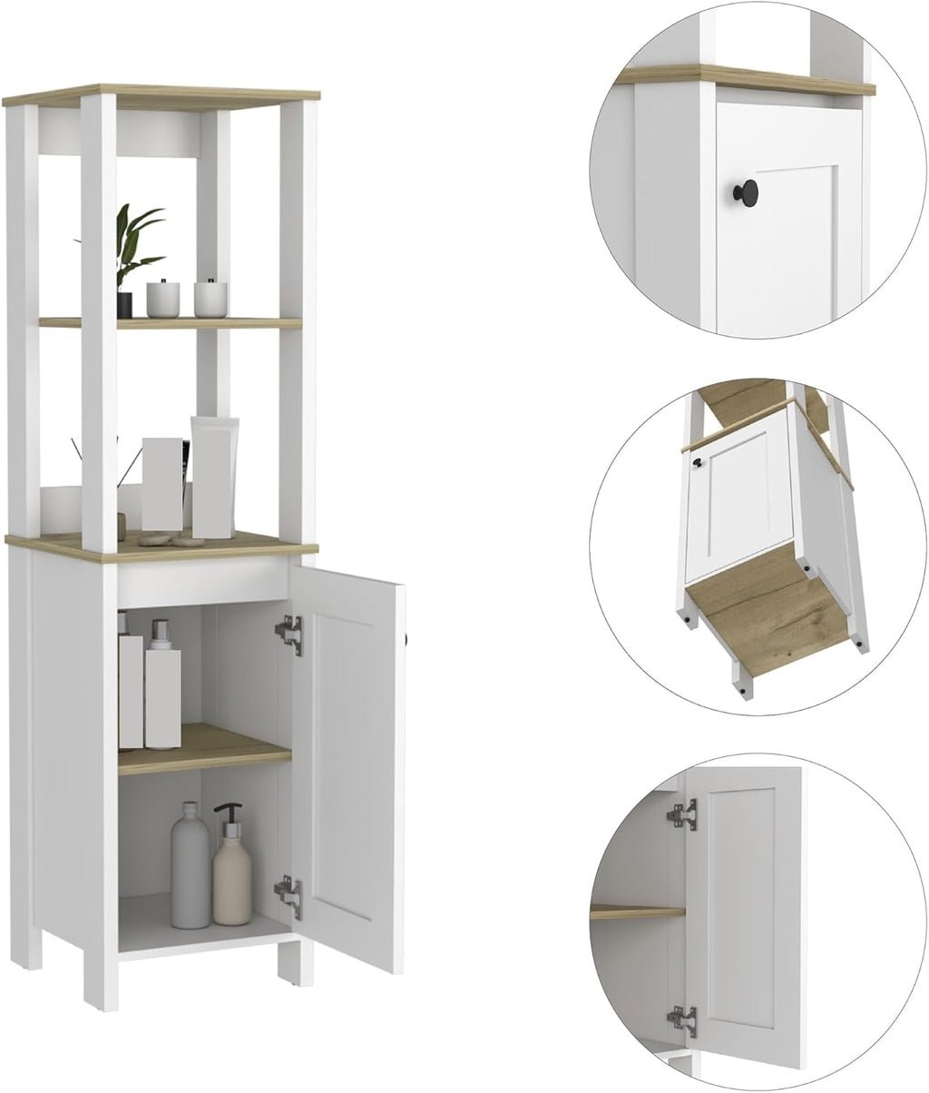 Corner Storage Cabinet with 4-Shelf, Wine Sideboard Pantry Cabinet for Living Room,for Kitchen Home