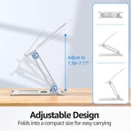 Urmust Laptop Notebook Stand Holder Adjustable Ultrabook Stand Riser Portable Compatible with MacBook Air Pro HP Dell XPS Lenovo All laptops 10-15.6"(Silver)