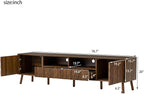 Merax 78" TV Stand for TVs Up to 85", Modern Entertainment Center with 2 Doors, 2 Drawers, and Open Shelves, Media Console with Unique Mosaic Front Design for Living Room