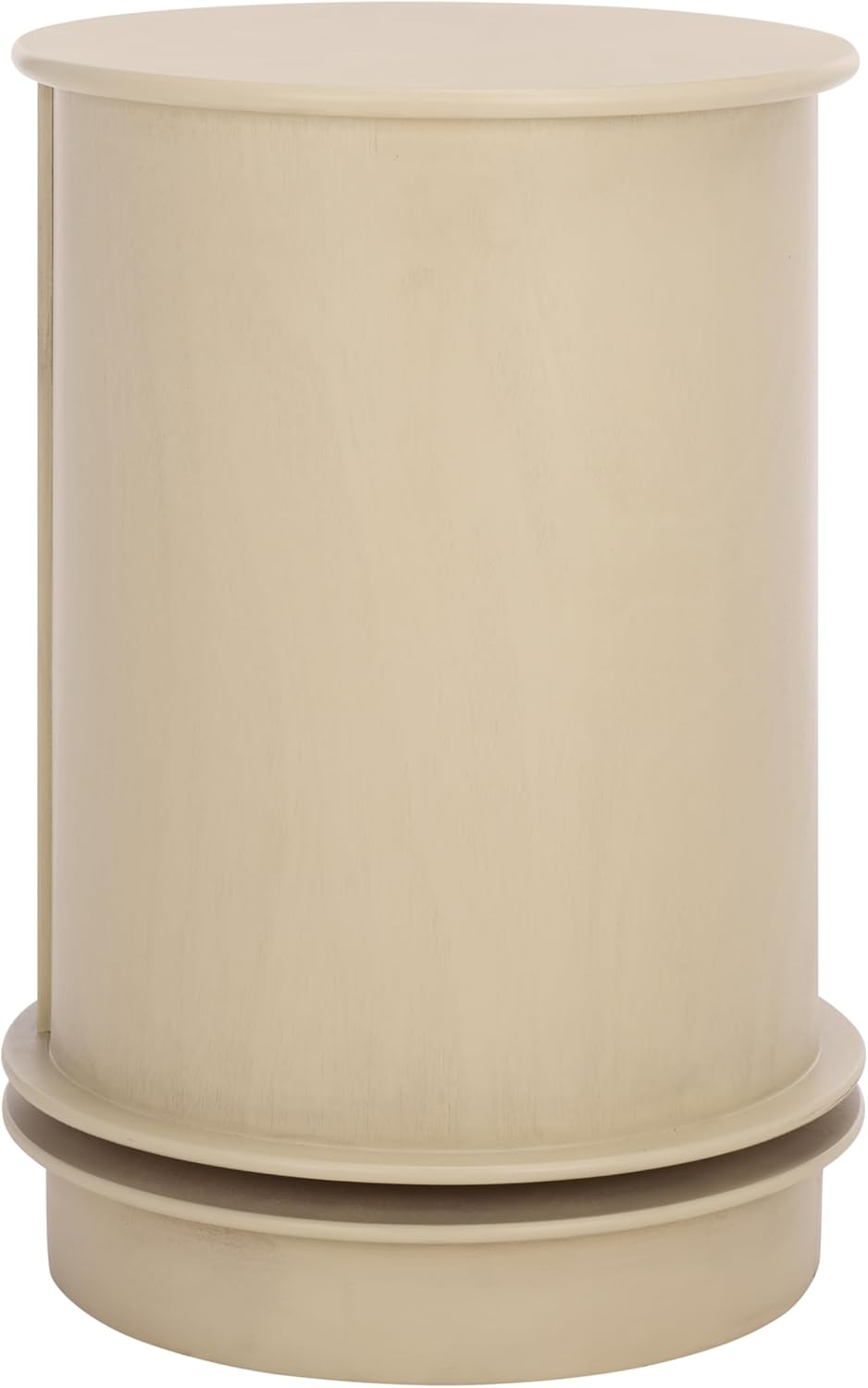 SAFAVIEH Furniture - Tabitha 1-Drawer Accent Table - Sand - Solid Wood - Farmhouse Storage Design - Ideal for Living Room, Entryway, Home Office, 17.7"W x 17.7"D x 26"H - Fully Assembled (AMH5712G)