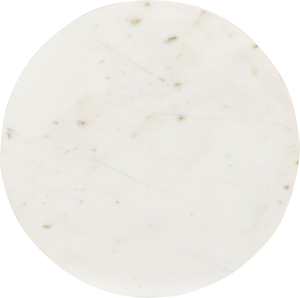 SAFAVIEH Home Collection - Avanni Accent Side Table, Ivory Round Top & Go...