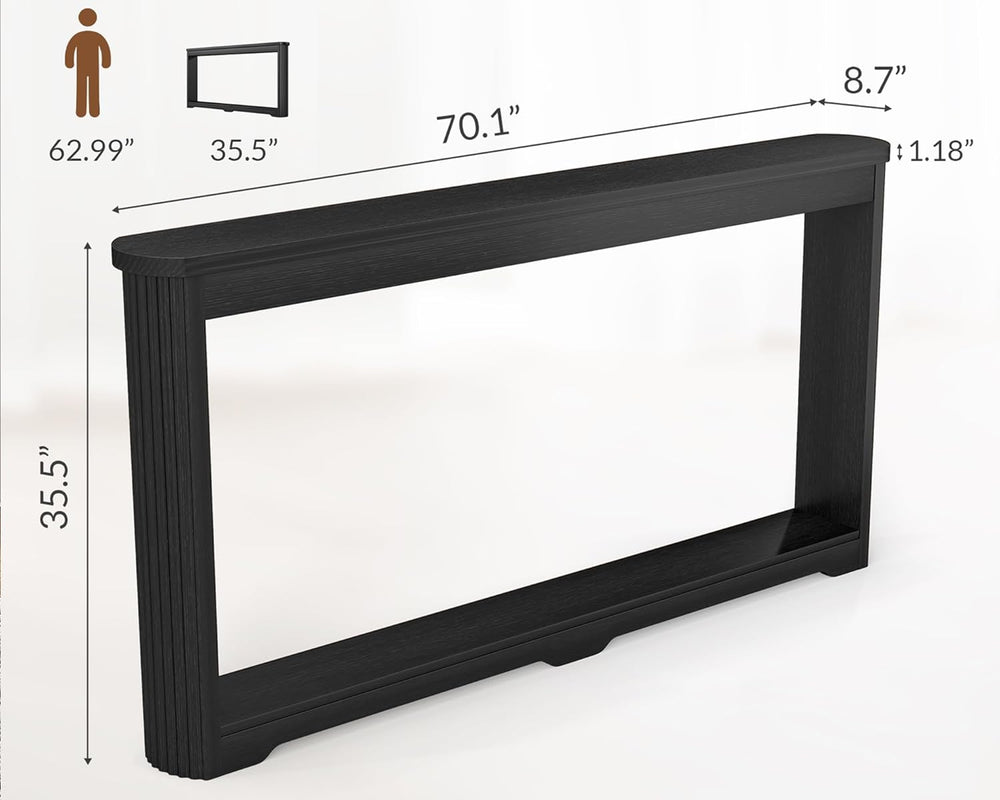 Rovibek Modern 70 Inch Entryway Table Narrow - Behind Sofa Table Narrow, 8 In...