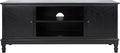 SAFAVIEH Magnolia TV Stand for up to 55" Flatscreen – Black, 2 Doors with Interior Storage, 2 Open Shelves, Entertainment Media Console (MED5702B)