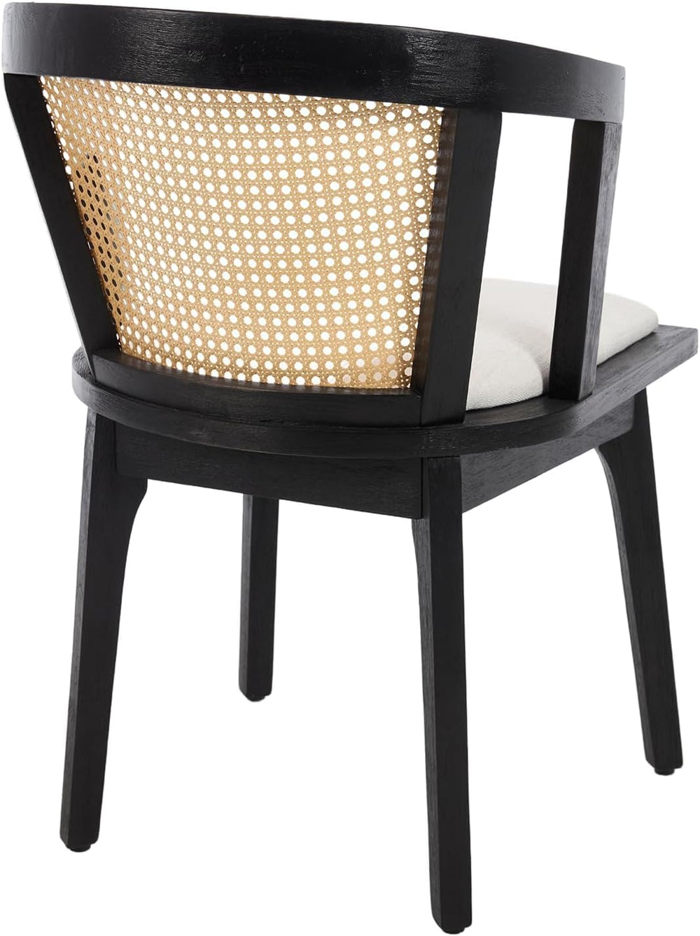Kmax Modern Rattan Dining Chair Set of 4 Farmhouse Semi Barrel Dining Room Ch...