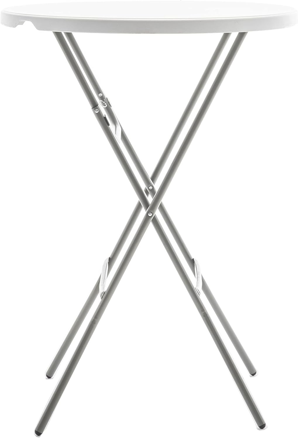 BTExpert 32" Round 43" Bar Height White Granite Plastic Folding Table Portable Commercial Table Banquet Card Coffee Dining Cocktail Table for Wedding Party Event Home Kitchen Outdoor