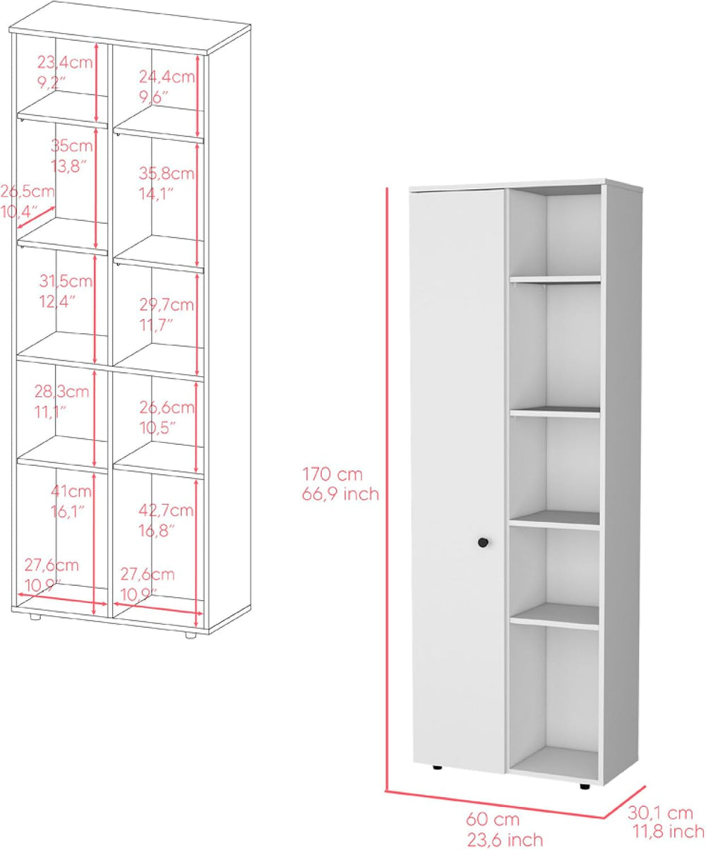 Multistorage Kitchen Pantry Lane, Kitchen, White