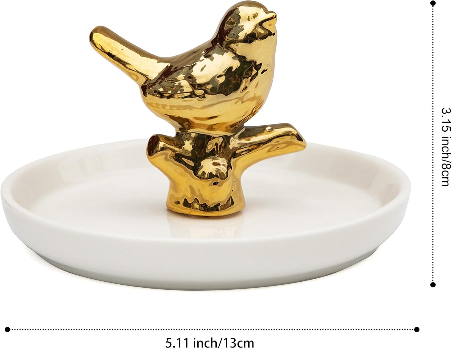 Ring Holder for Jewelry Trinket Tray Flamingo Gifts for Women Girls Friend Her Mom Christmas Thanksgiving Gifts Birthday Mothers Day Valentines Gifts Flamingo Decor (Bird)