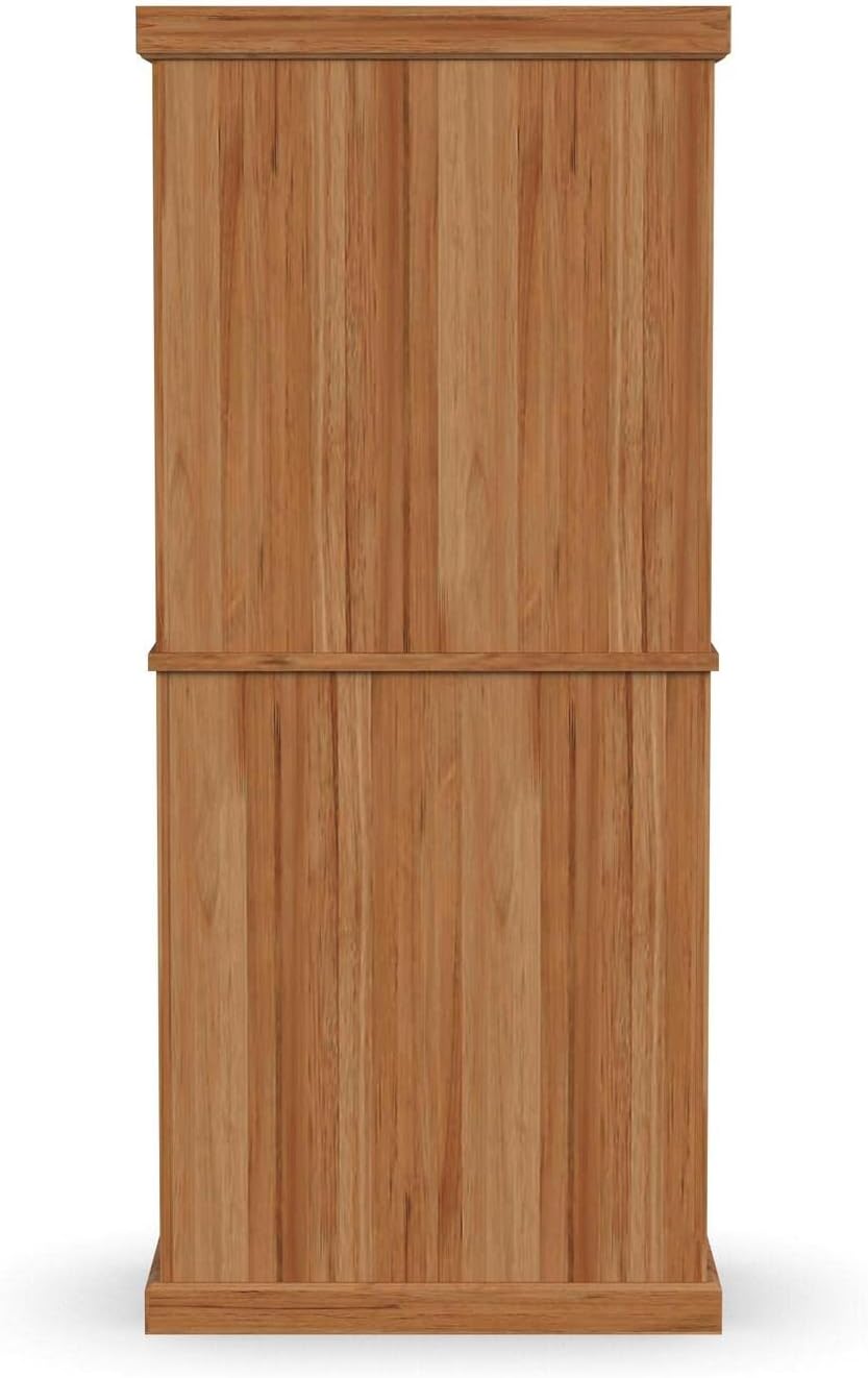 Homestyles Nantucket Natural Wood Pantry with Four Doors
