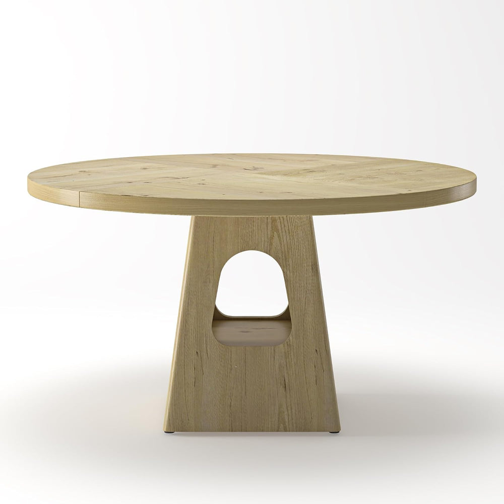 47.24 Inch Round Dining Table for 4-6 Kitchen Dining Table with Storage Shelf...