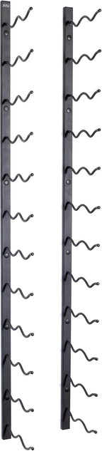 Jagged Ridge Wine Rooms - Premium Wall Mounted Metal Wine Rack - 24 Wine Bottles Holder - Modern Wine Rack, Matte Black - Space Saving for Home, Kitchen, Bar - Designed in Canada by Wine Enthusiasts