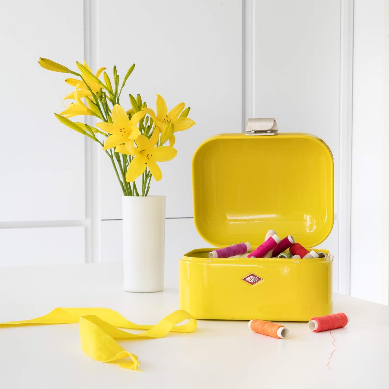 Wesco Grandy Mini Storage Box 17.0 x 18.0 x 12.0 cm, Powder-Coated Sheet Steel, powder-coated sheet steel, mint, 17.0x18.0x12.0 cm