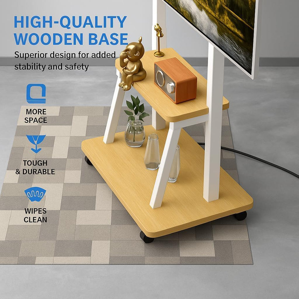 Rolling TV Stand for 32-80 Inch TVs, TV Cart with Power Outlet | TV Stand for...