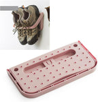 Shoe Rack, Hanging Shoe Organizer Wall Mounted Shoe Storage Adhesive Foldable Reusable Plastic Shoes Holder Storage Organizer Door Shoe Hangers for Bathroom (One Size)