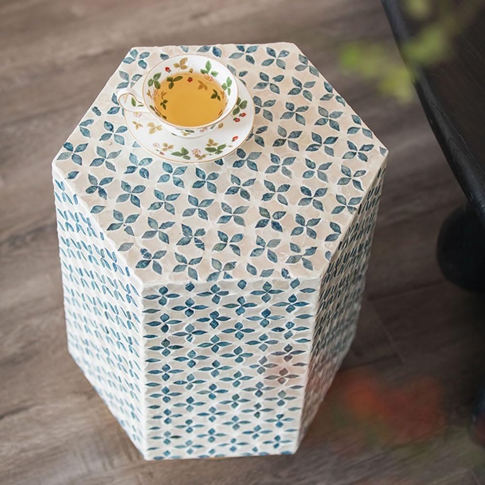 Mobile Side Table Handmade Shell Shaped Table Living Room Sofa Side Dining Co...