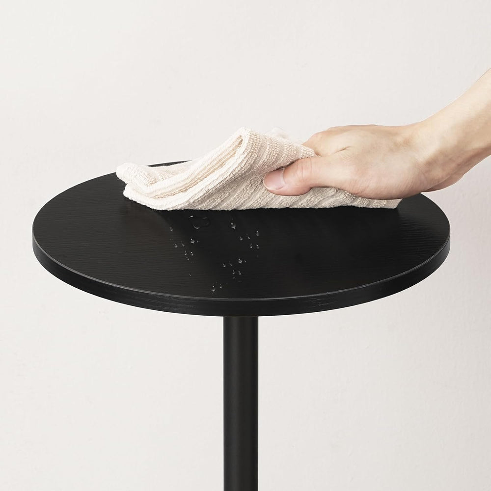 YATINEY Round Side Table, Small Drink Table, Pedestal Martini Table, End Tabl...