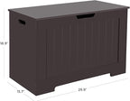 VASAGLE Storage Chest, 29.9 Inches Width Storage Bench, Entryway Bench with 2 Safety Hinges, Shoe Bench, Farmhouse Style, for Entryway, Bedroom, Living Room, Espresso Brown ULHS11BR.