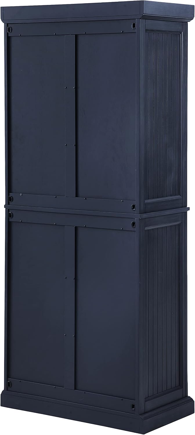 Crosley Furniture Seaside Coastal Pantry Storage Cabinet with Shelves, Kitche...