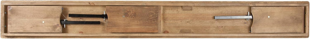 EMMA + OLIVER 8' x 12" Antique Rustic Solid Pine Folding Farm Bench ...