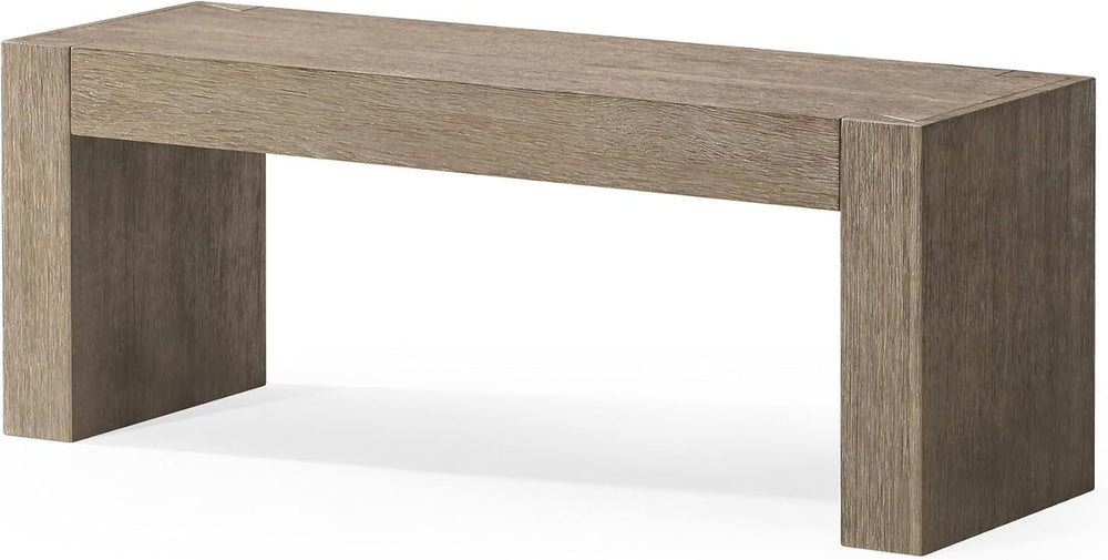 Maven Lane Zeno Bench, Grey Solid Wood | Handcrafted Solid Wood Bench, Ideal ...