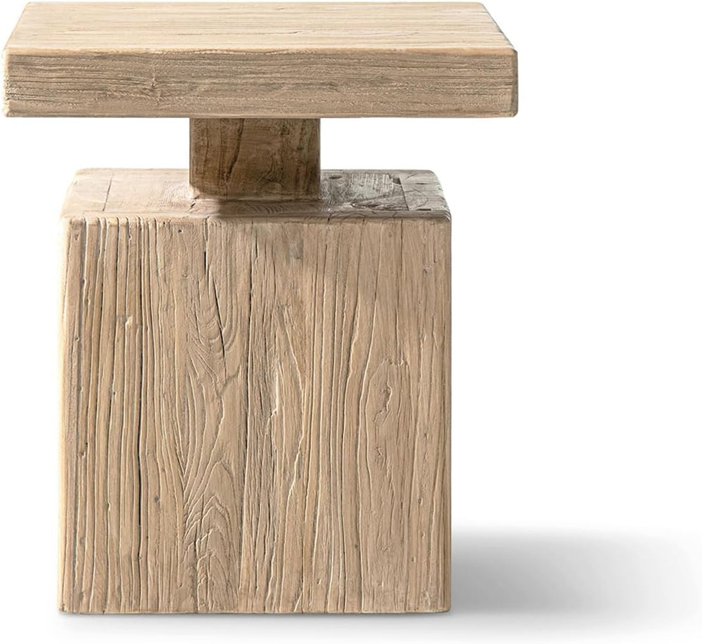 Jennifer Taylor Home Calder 18" Solid Square Reclaimed Elm Block Plinth ...