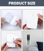 6 PCS Remote Control Holders Wall Mount, Self Adhesive TV Air Conditioner Remote Control Holder, Wall Mount Storage Box Organizer Wall Pen Holder Storage for Home Office School (Transparent)