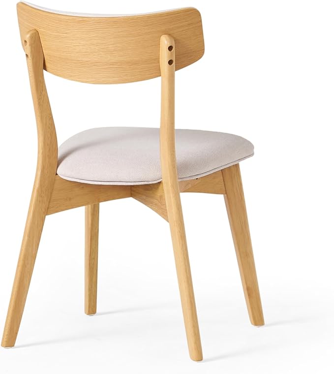 Christopher Knight Home Abraham Mid-Century Modern 7 Piece Dining Set with A-Frame Table, Light Beige + Natural Oak