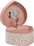 Little Dutch Fairy Garden Heart Music Box with Rotating Ballerina for Girls with Flower Motif Jewellery Box Music