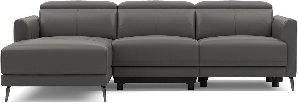 Valencia Andria 99.5" Reclining Leather Sectional Sofa, Reclining Couch ...