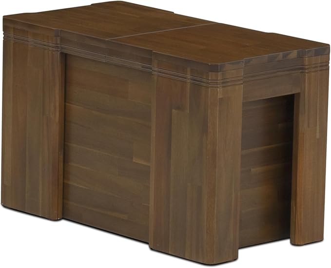 X02SI-208-04 - 5 Pieces Modern Dining Table Set includes an Extendable Rectangle Kitchen Table, 2 Dining Chairs and 2 Modern Benches, 39x120 Inch, Antique Walnut
