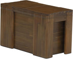 X02DA-208-12 - 5-Pc Kitchen Table Set includes an Extendable Rectangle Kitchen Table, 2 Polyester Fabric Dining Chairs and 2 Modern Benches, 39x120 Inch, Antique Walnut