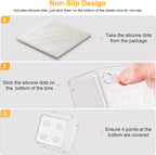 SMARTAKE 13-Piece Drawer Organizers with Non-Slip Silicone Pads, 5-Size | Clear Desk Bathroom Drawer Organizer Trays Storage Tray for Makeup, Jewelry, Utensils in Bedroom Dresser, Office and Kitchen