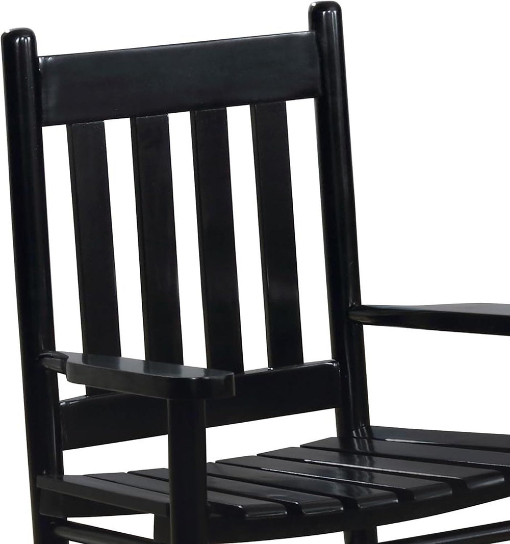 Black Slat Back Youth Rocking Chair