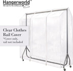 HANGERWORLD 5ft Clothes Garment Rack Cover for Open Closet Clear Showerproof COVER ONLY (60"x24"x65")