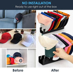 OAPRIRE Hat Stand for Baseball Caps Display and Organizer, No Install Acrylic Hat Organizer 2 Pack Holds 14 Baseball Caps for Closet, Bedroom, Dresser (Glossy Black)