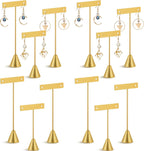 Marsui 12 Pcs Earring Display Set Earring T Bar Display Earring Holders with 3 Heights Earrings Display Stand for Jewelry(Gold)