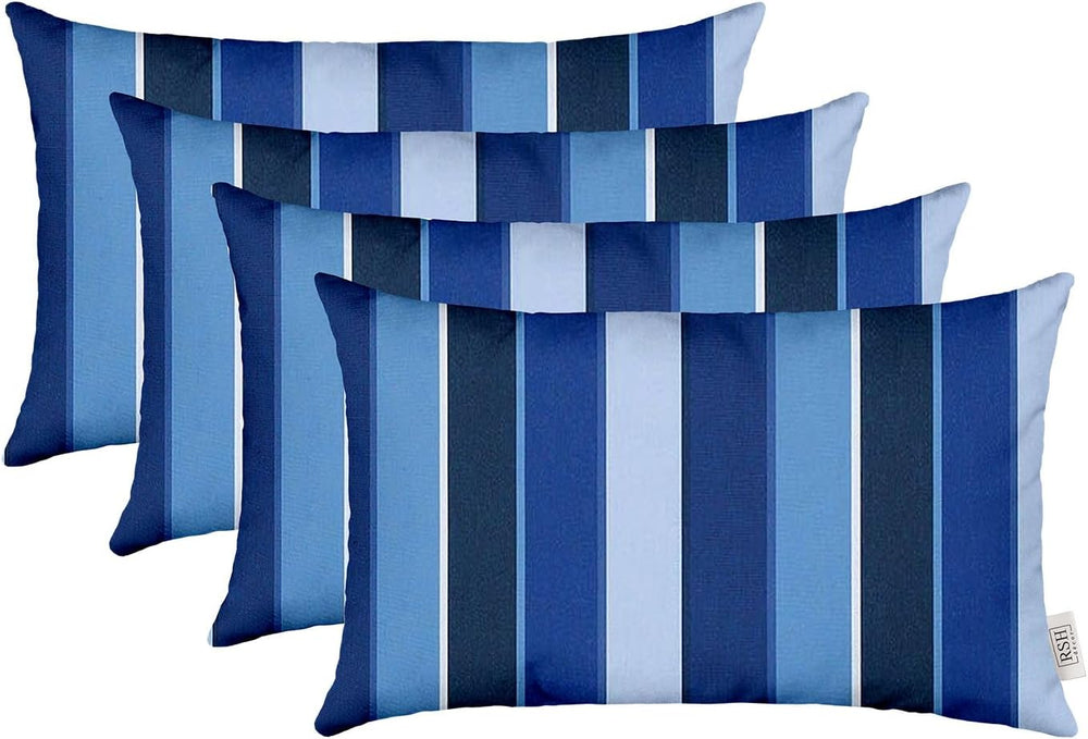 RSH DECOR: Sunbrella Lumbar Throw Pillows Set of 4 | 20" x 12" | Wa...