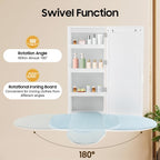 Wall Mounted Ironing Board with Storage Cabinet,Foldable Ironing Storage Station,Built in Foldable Ironing Board Closet with Storage