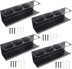 RealPlus Aerosol Spray Can Holder Rack Organizer, 4 Can Spray Bottle Holder Heavy-Duty Steel Wall Mounted for Garage and Workspace, Pack of 4