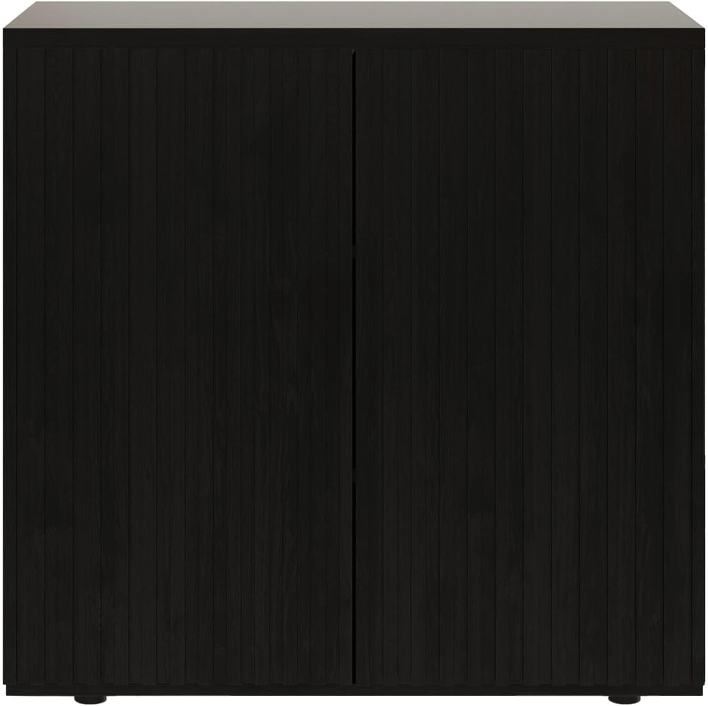Rophefx Fluted Sideboard Cabinet, Buffet Cabinet with Storage, Credenza Stora...