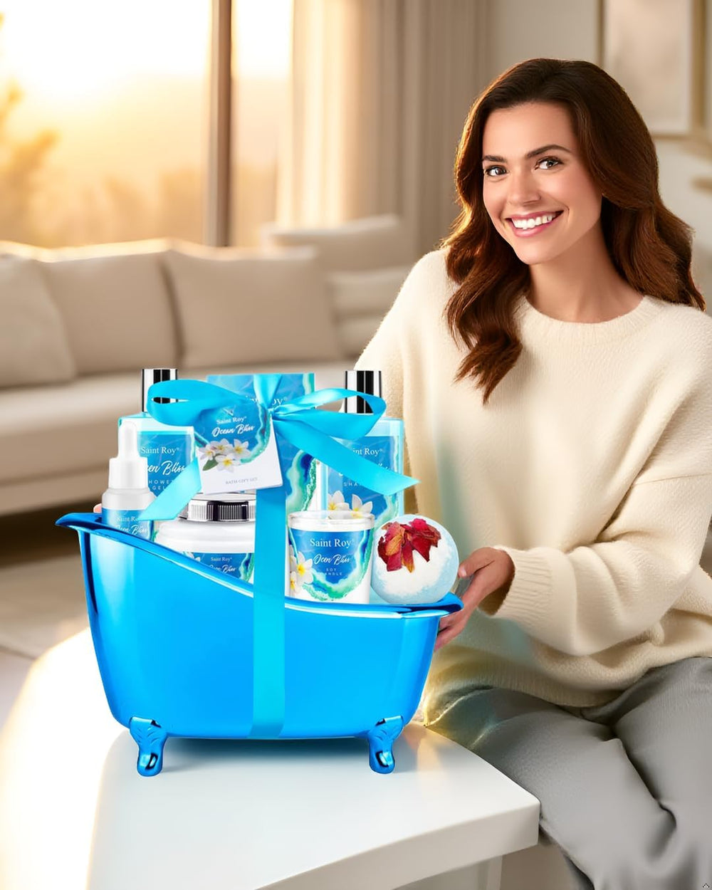 Spa Gift Basket Set for Women & Men, Bath & Body Skin Gift Set
