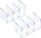 YAGELI Clear Acrylic Purse/Handbag Organizer - 3 Sections Divider for Closet Storage - Sturdy Organizer Rack for Purses, Handbags, and Clutches(2Pack-3Sections)